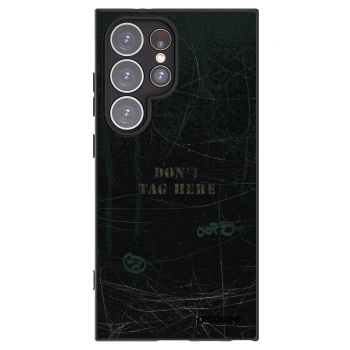 Picasee Μαύρη θήκη σιλικόνης για Samsung Galaxy S24 Ultra S928B 5G - DON´T TAG