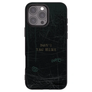 Picasee Μαύρη θήκη σιλικόνης για Apple iPhone 16 Pro Max - DON´T TAG