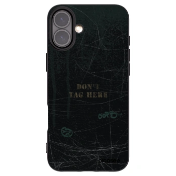 Picasee Μαύρη θήκη σιλικόνης για Apple iPhone 16 Plus - DON´T TAG