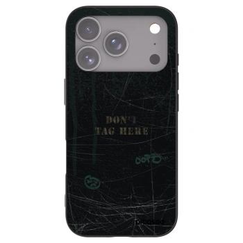 Picasee Μαύρη θήκη σιλικόνης για Apple iPhone 17 Pro - DON´T TAG