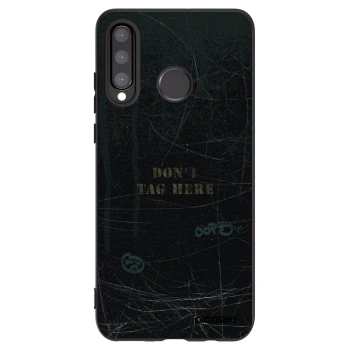 Picasee Μαύρη θήκη σιλικόνης για Huawei P30 Lite - DON´T TAG