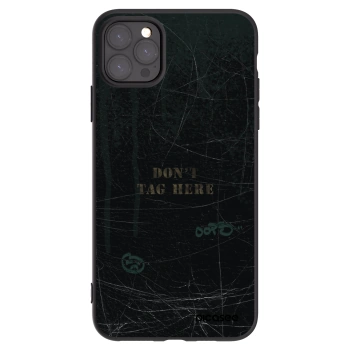 Picasee Μαύρη θήκη σιλικόνης για Apple iPhone 11 Pro Max - DON´T TAG