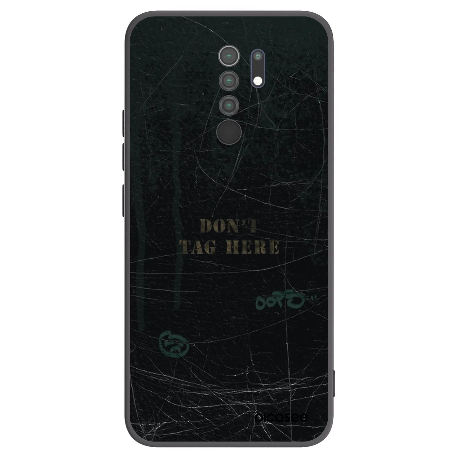 Picasee Μαύρη θήκη σιλικόνης για Xiaomi Redmi 9 - DON´T TAG