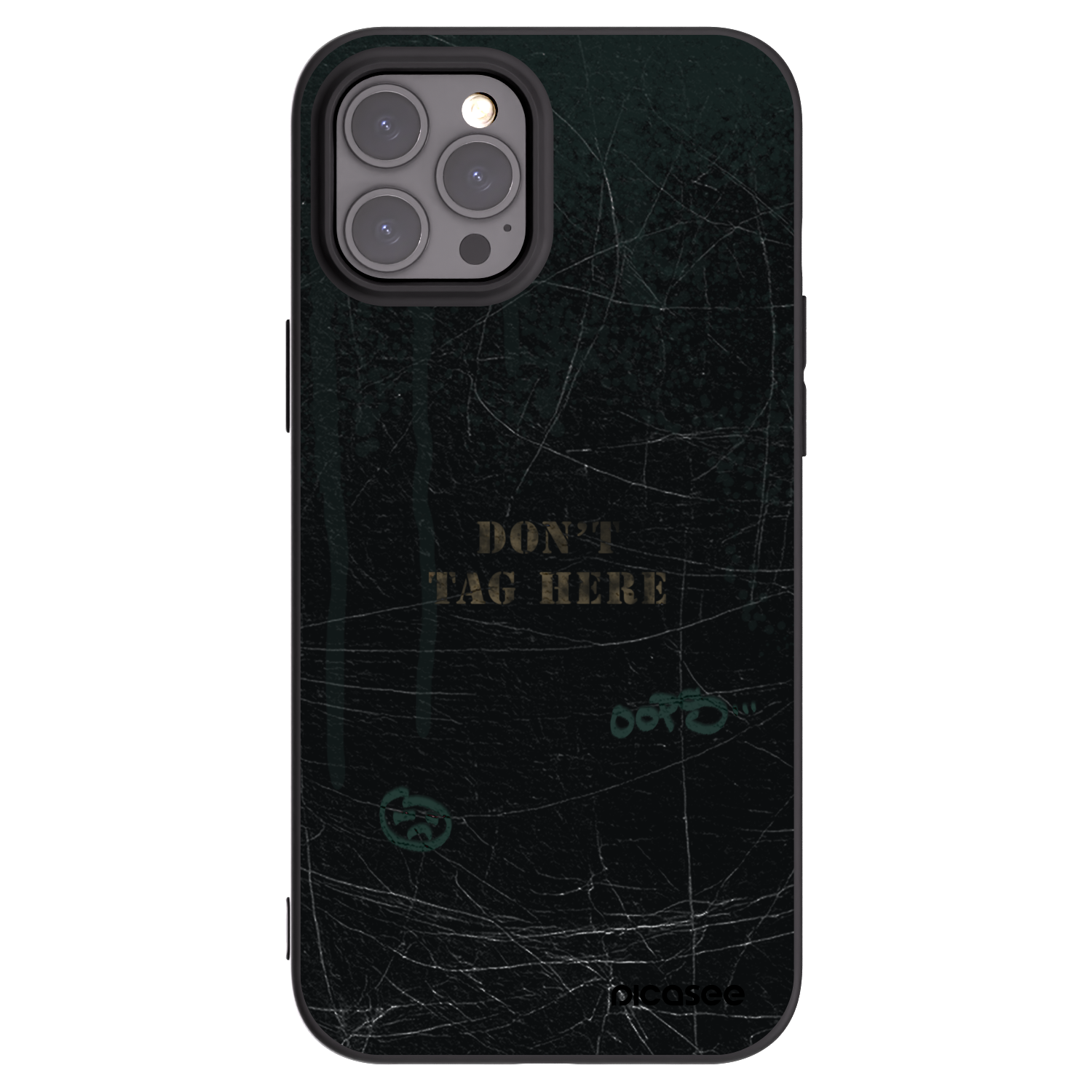 Picasee Μαύρη θήκη σιλικόνης για Apple iPhone 12 Pro Max - DON´T TAG