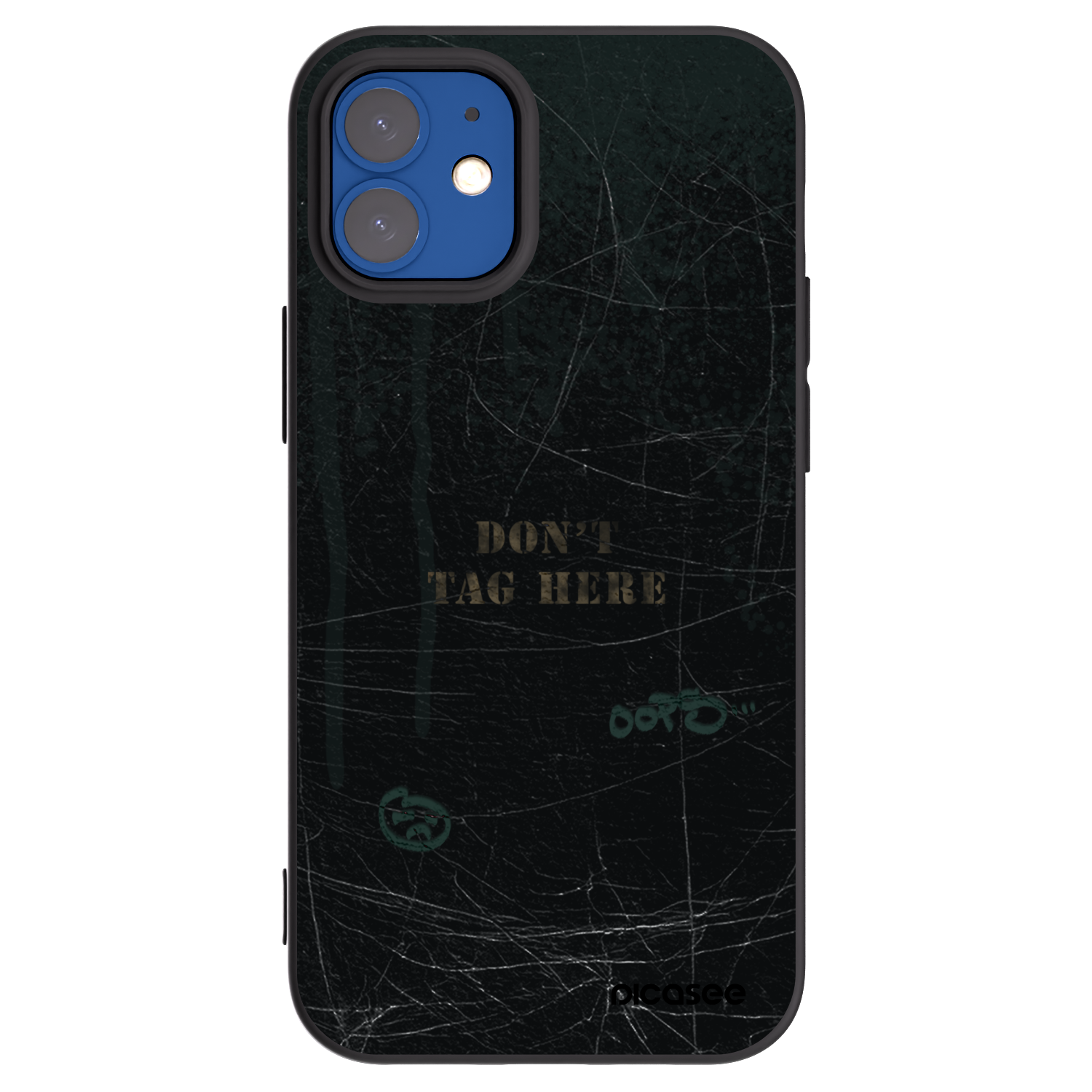 Picasee Μαύρη θήκη σιλικόνης για Apple iPhone 12 mini - DON´T TAG