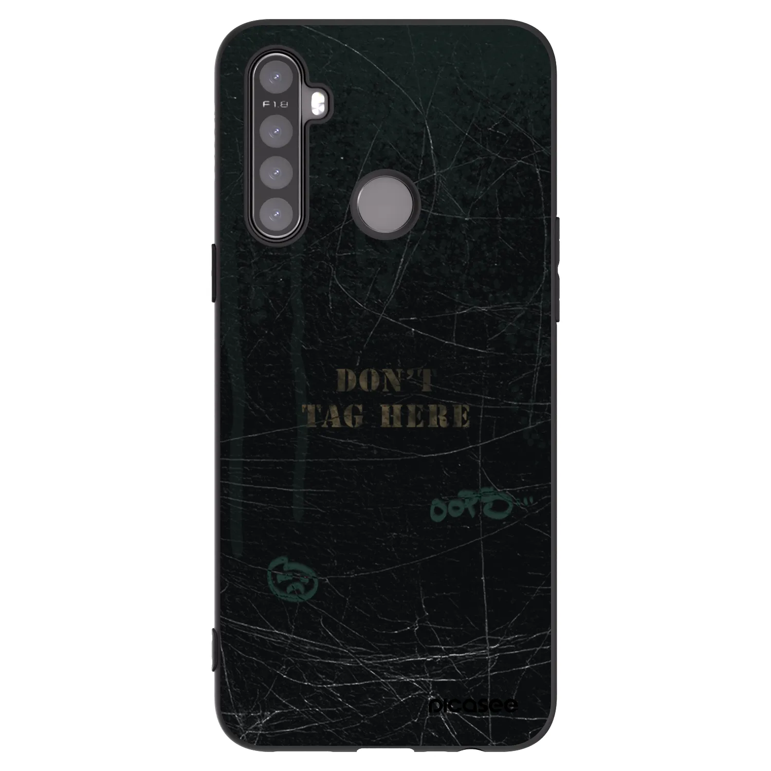 Picasee Μαύρη θήκη σιλικόνης για Realme 6i - DON´T TAG