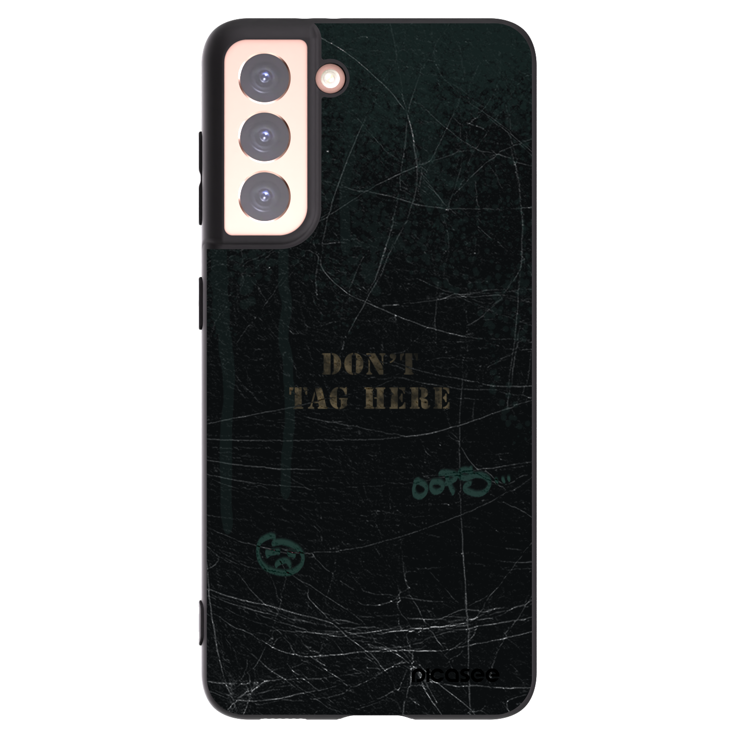 Picasee Μαύρη θήκη σιλικόνης για Samsung Galaxy S21 5G G991B - DON´T TAG