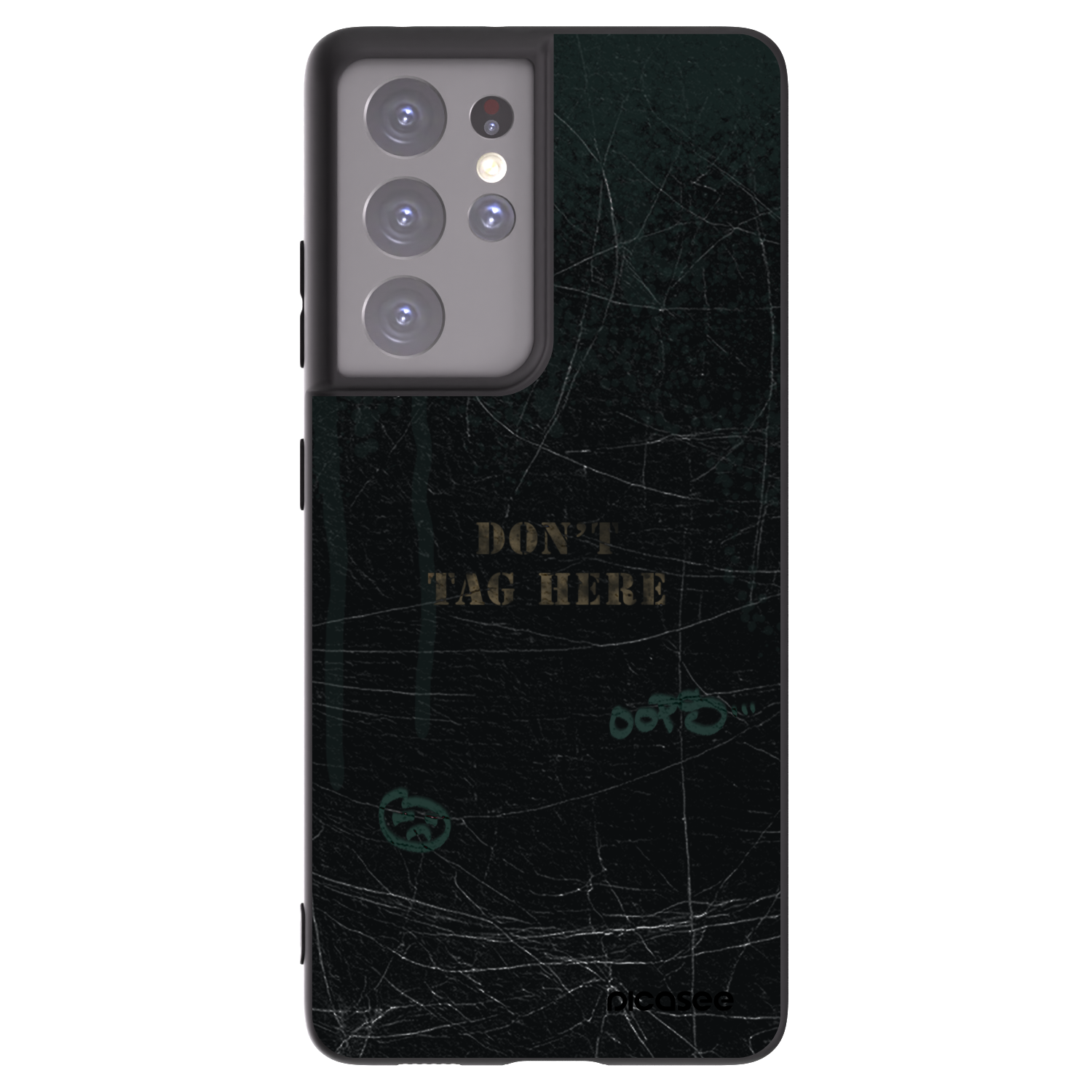Picasee Μαύρη θήκη σιλικόνης για Samsung Galaxy S21 Ultra 5G G998B - DON´T TAG