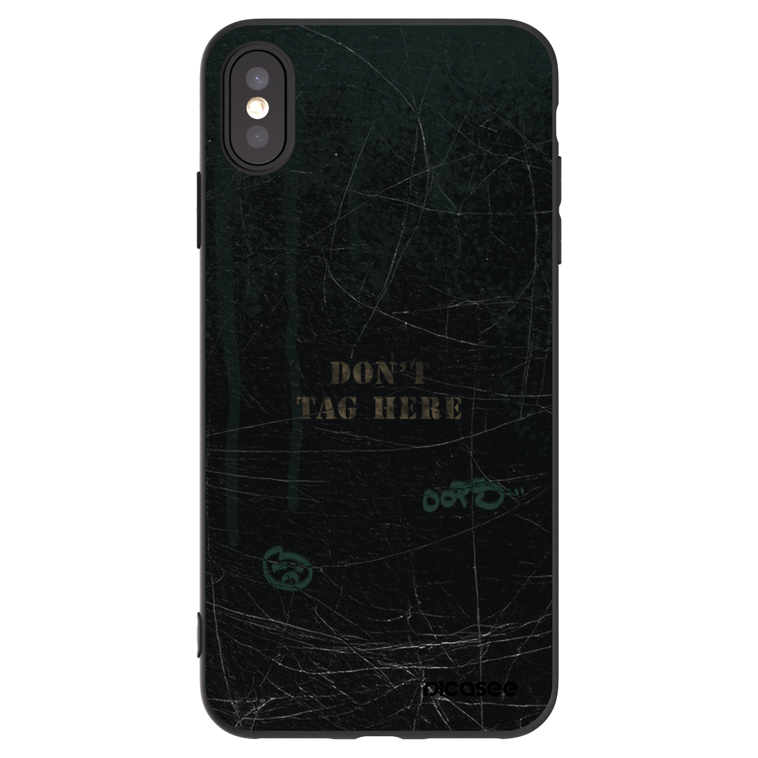 Picasee Μαύρη θήκη σιλικόνης για Apple iPhone XS Max - DON´T TAG