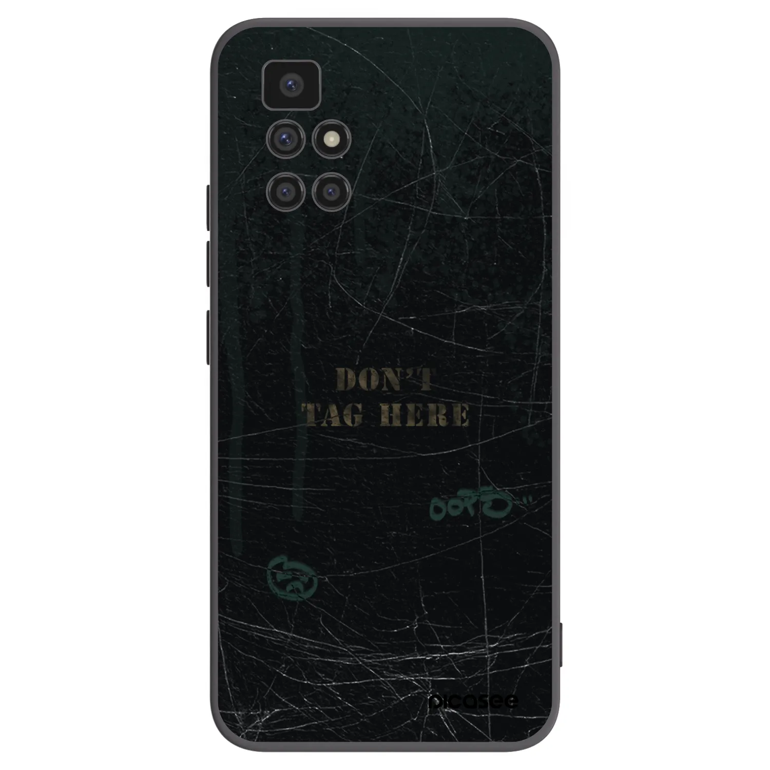 Picasee Μαύρη θήκη σιλικόνης για Xiaomi Redmi 10 - DON´T TAG
