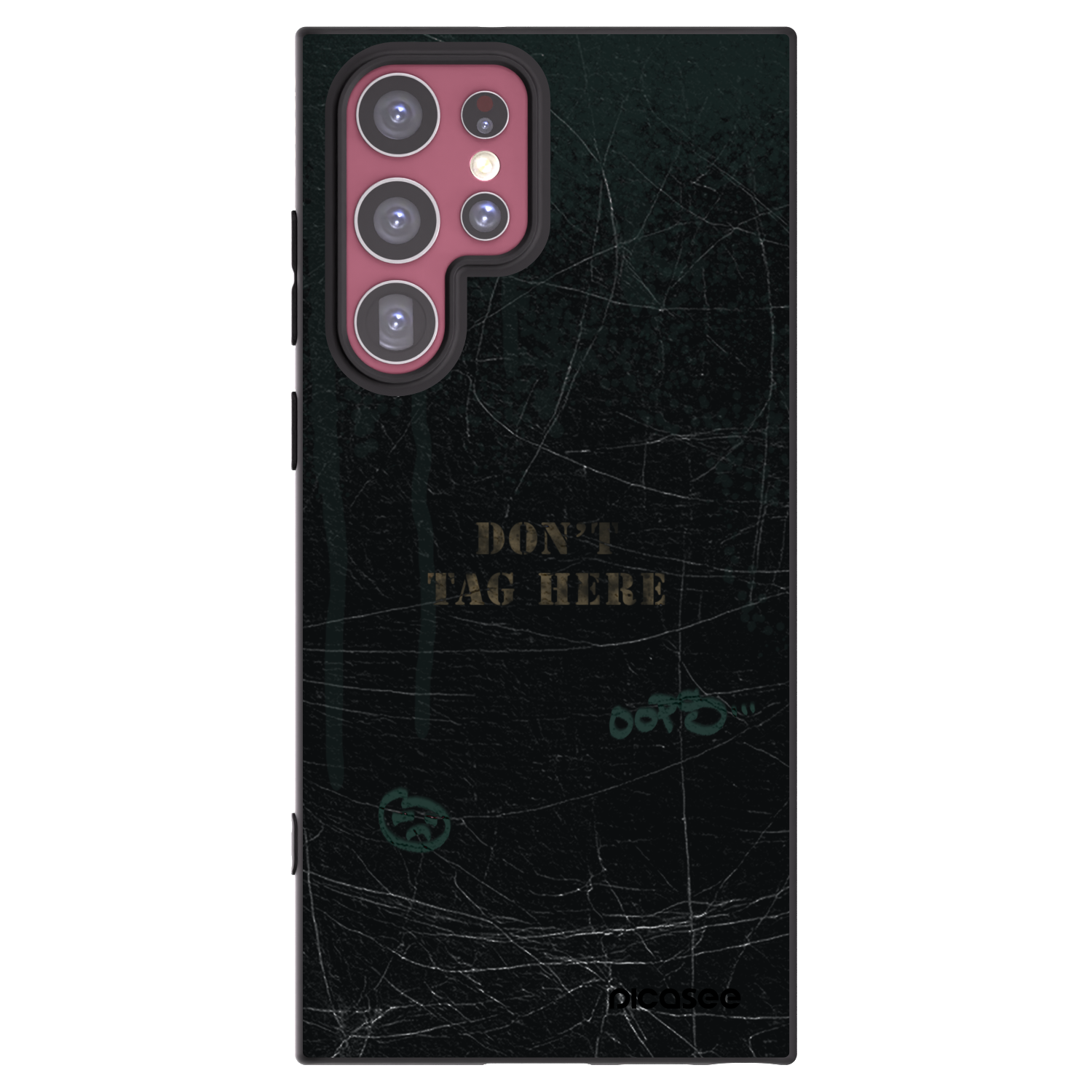 Picasee Μαύρη θήκη σιλικόνης για Samsung Galaxy S22 Ultra 5G - DON´T TAG
