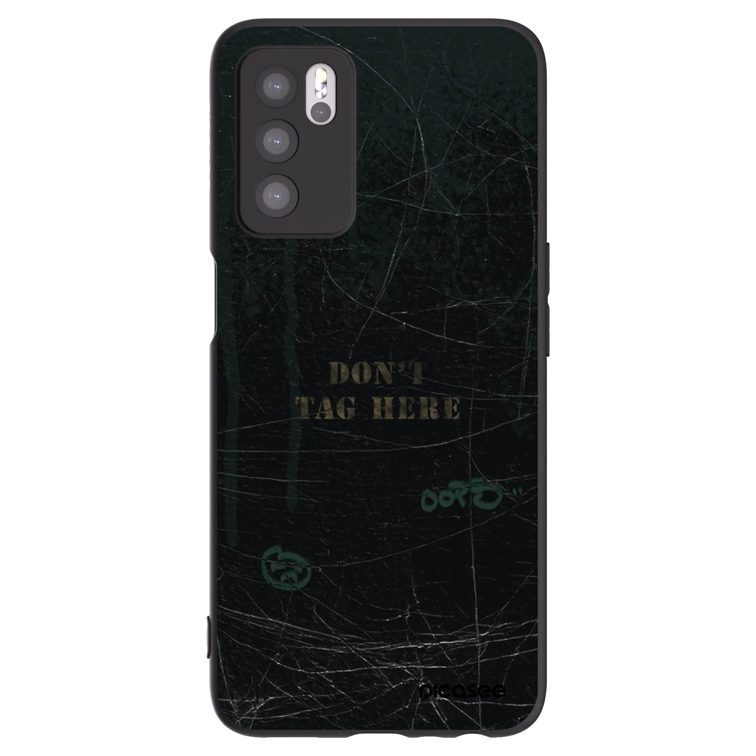 Picasee Μαύρη θήκη σιλικόνης για OPPO A16s - DON´T TAG