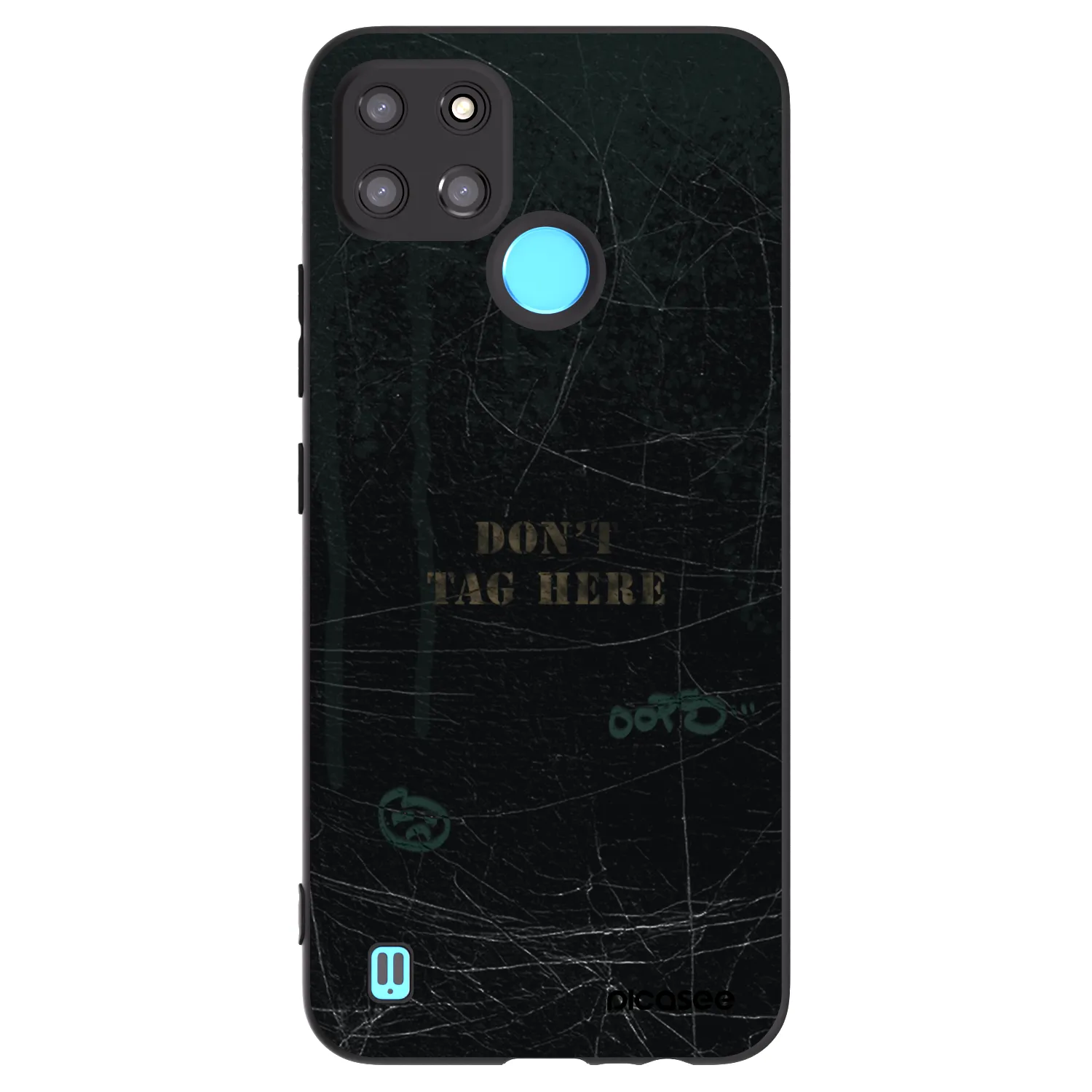Picasee Μαύρη θήκη σιλικόνης για Realme C21Y - DON´T TAG