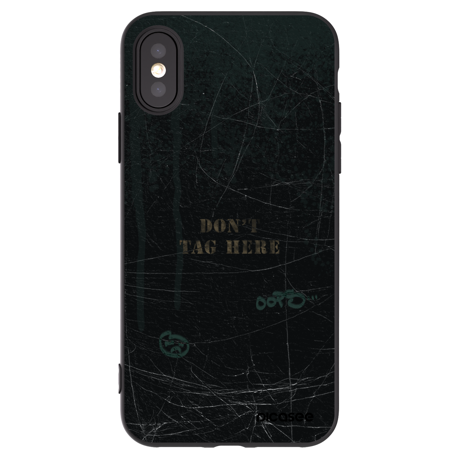 Picasee Μαύρη θήκη σιλικόνης για Apple iPhone X/XS - DON´T TAG