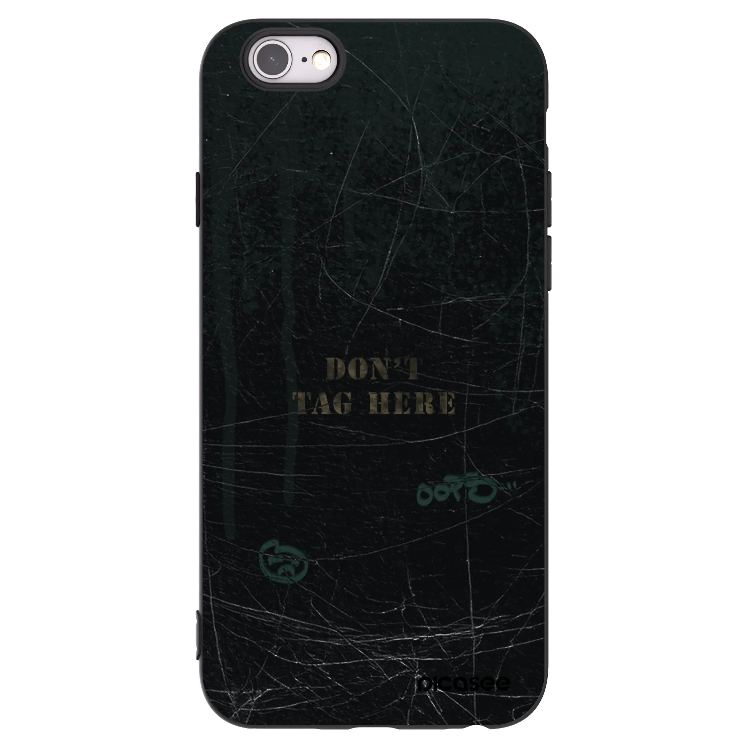 Picasee Μαύρη θήκη σιλικόνης για Apple iPhone 6/6S - DON´T TAG