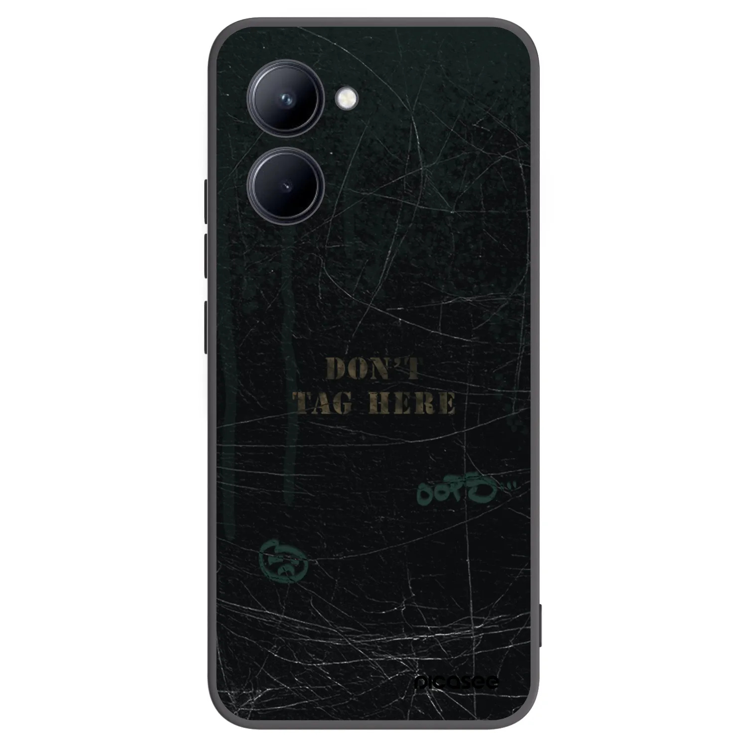 Picasee Μαύρη θήκη σιλικόνης για Realme C33 (2023) - DON´T TAG