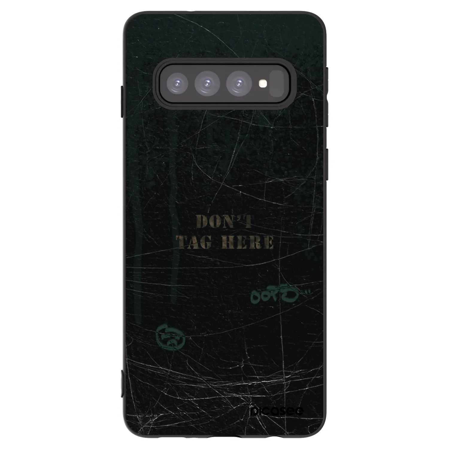 Picasee Μαύρη θήκη σιλικόνης για Samsung Galaxy S10 G973 - DON´T TAG