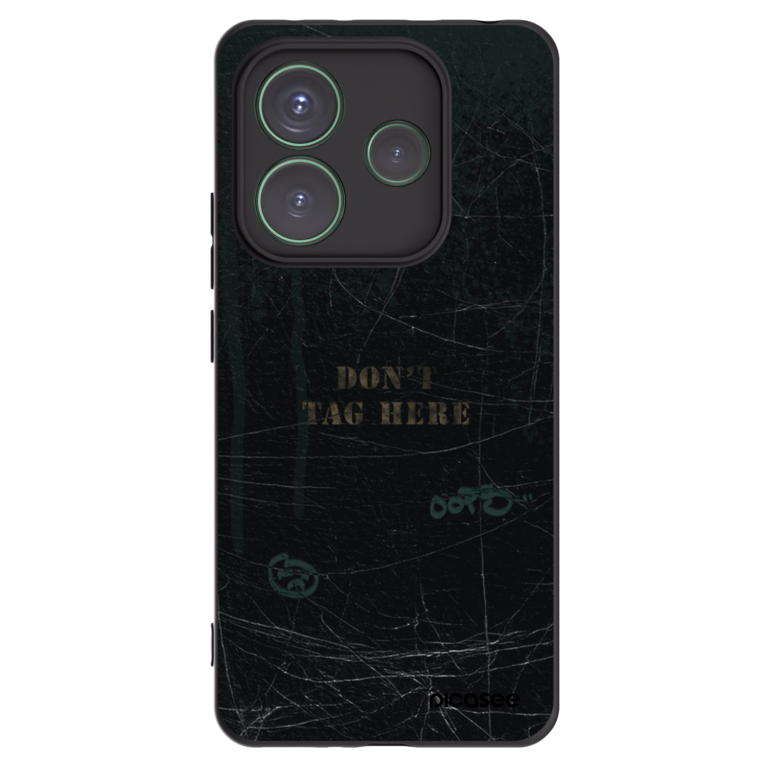 Picasee Μαύρη θήκη σιλικόνης για Xiaomi Redmi Note 14 5G - DON´T TAG