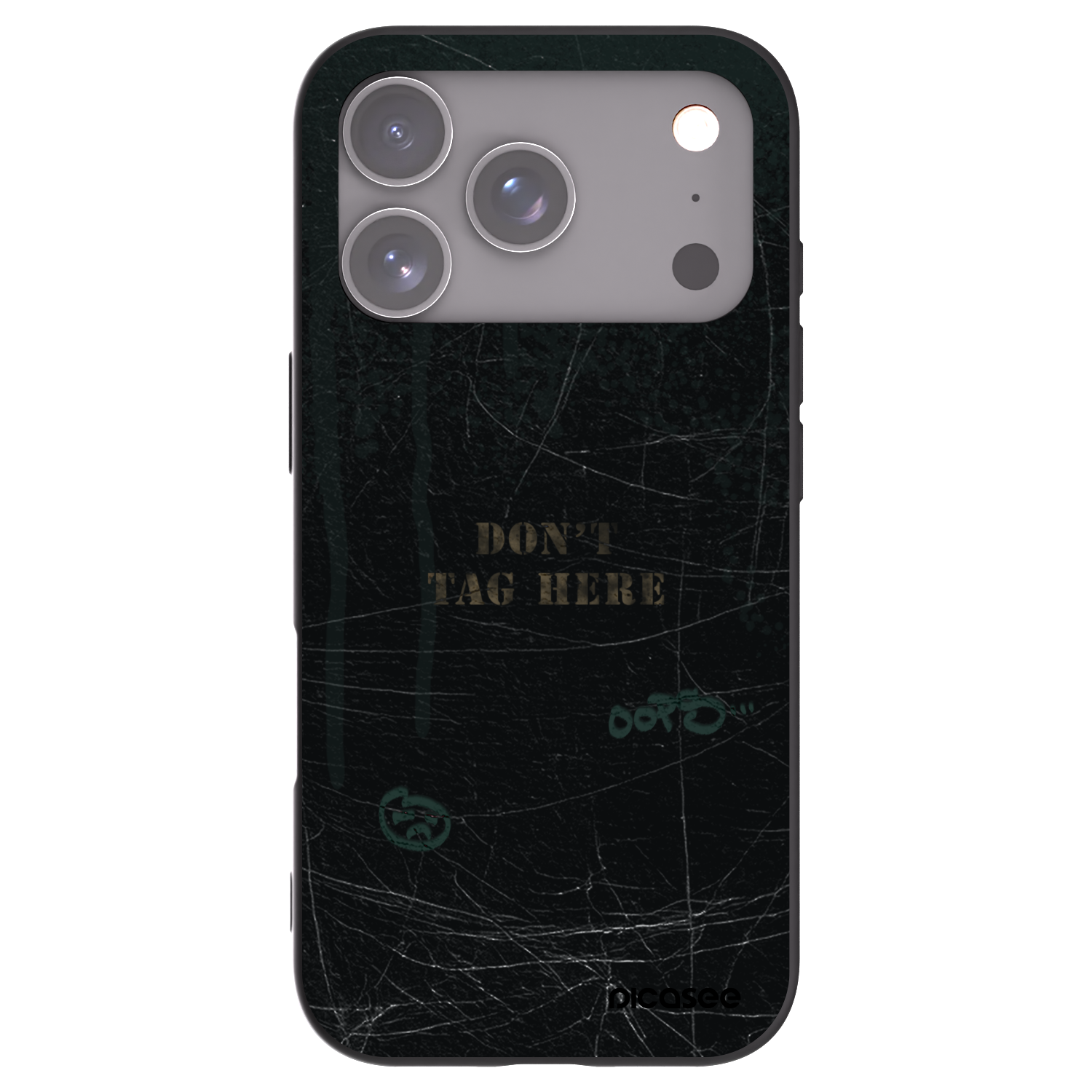 Picasee Μαύρη θήκη σιλικόνης για Apple iPhone 17 Pro - DON´T TAG