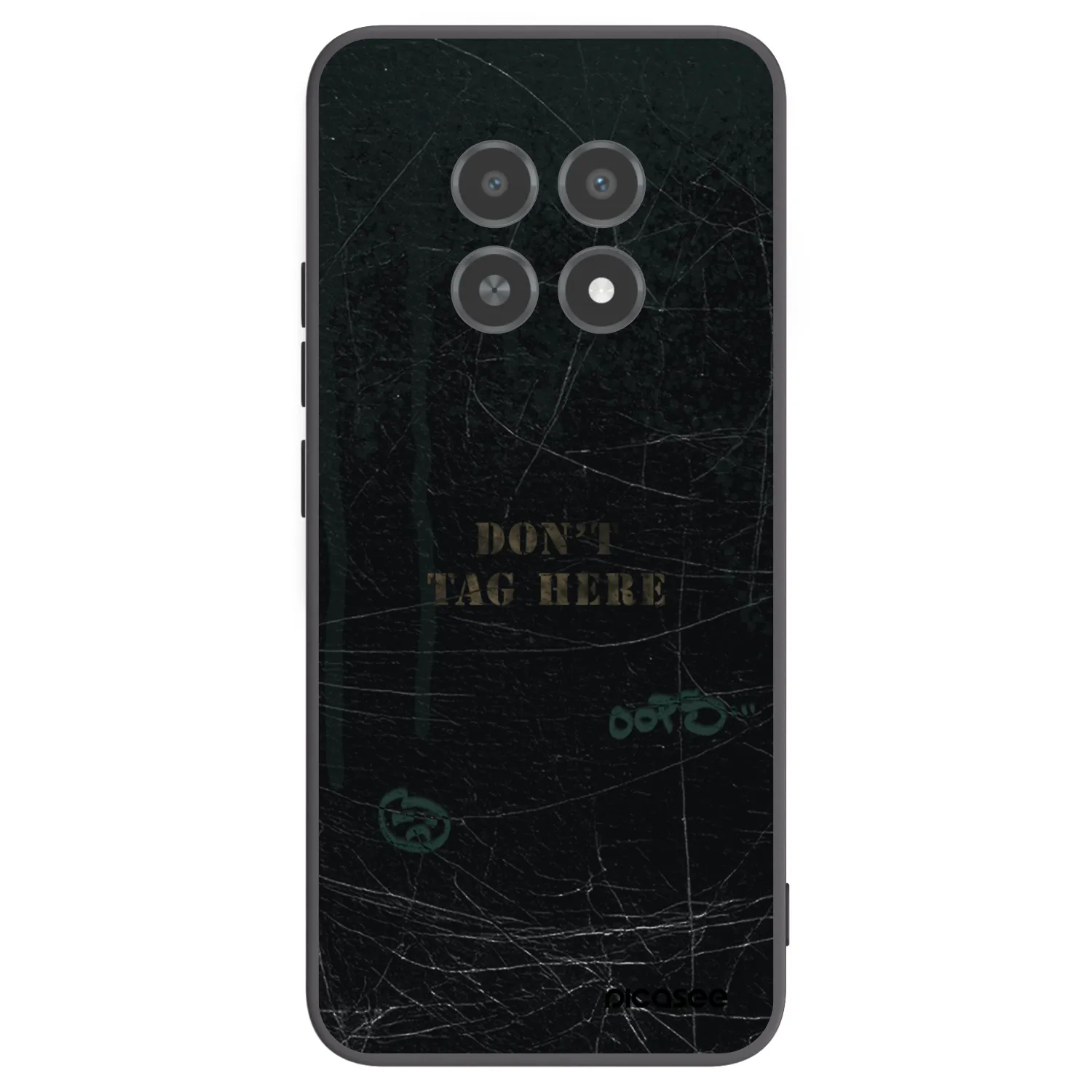 Picasee Μαύρη θήκη σιλικόνης για Realme 12X - DON´T TAG