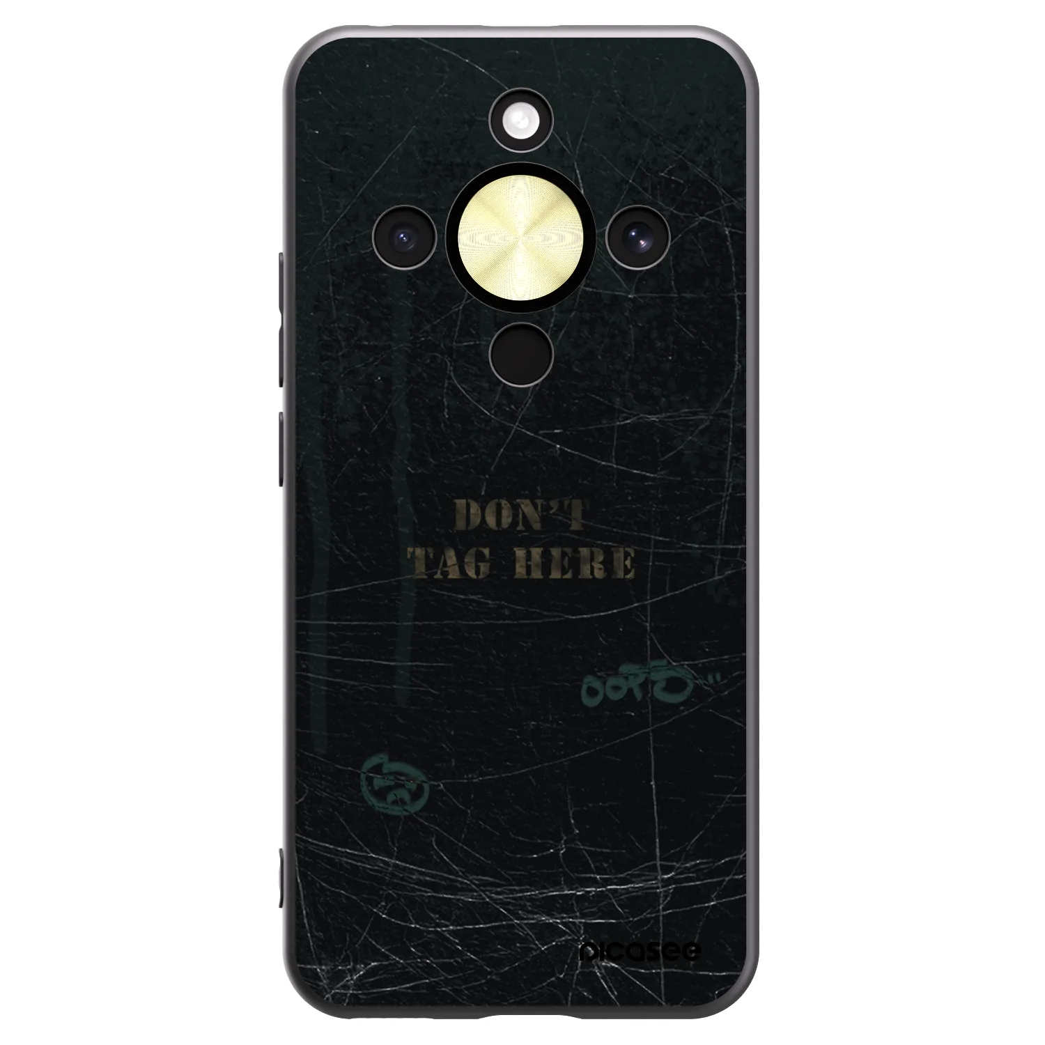 Picasee Μαύρη θήκη σιλικόνης για Honor Magic8 Lite 5G - DON´T TAG