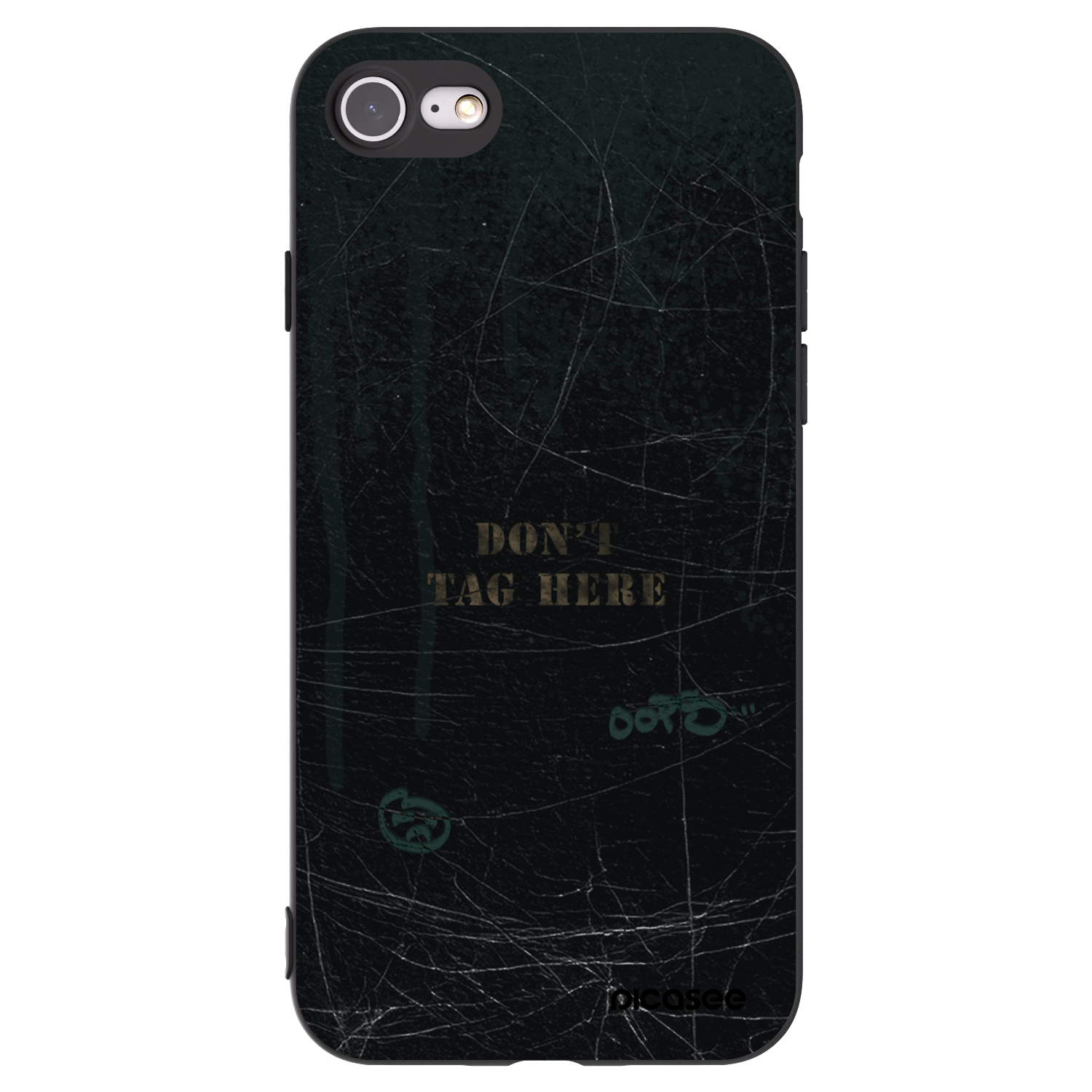 Picasee Μαύρη θήκη σιλικόνης για Apple iPhone SE 2020 - DON´T TAG