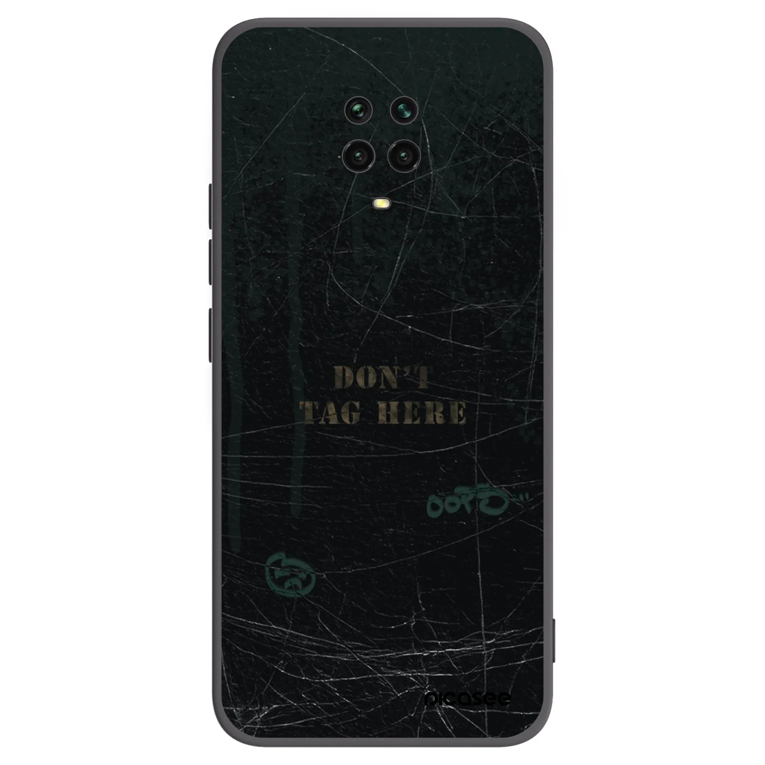 Picasee Μαύρη θήκη σιλικόνης για Xiaomi Redmi Note 9 Pro - DON´T TAG