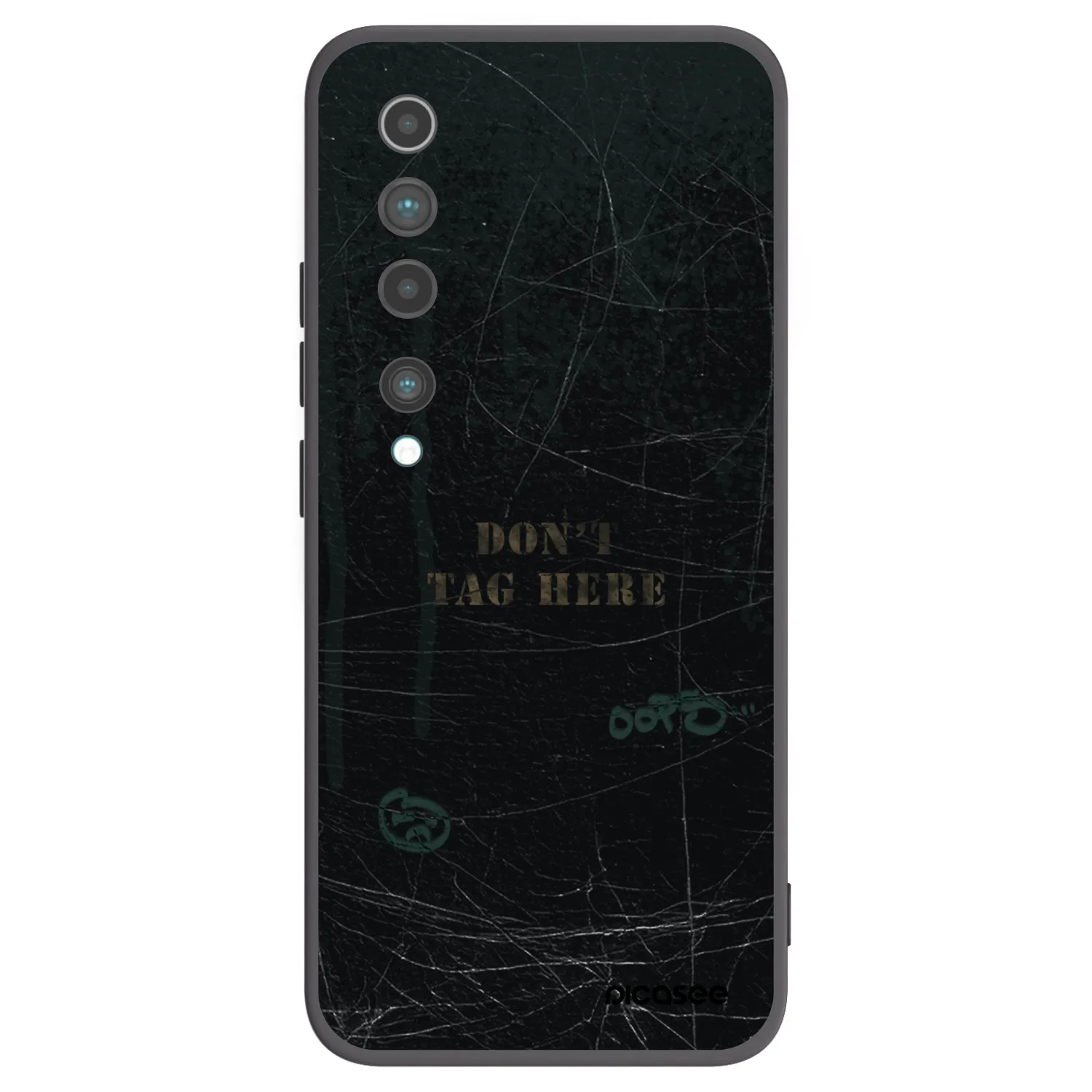 Picasee Μαύρη θήκη σιλικόνης για Xiaomi Mi 10 - DON´T TAG