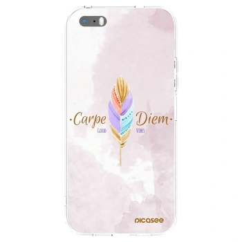 Picasee διαφανής θήκη σιλικόνης Apple iPhone 5/5S/SE - Carpe Diem