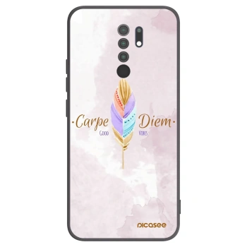 Picasee Μαύρη θήκη σιλικόνης για Xiaomi Redmi 9 - Carpe Diem
