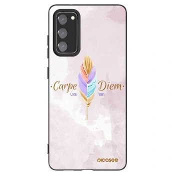 Picasee Μαύρη θήκη σιλικόνης για Samsung Galaxy S20 FE - Carpe Diem