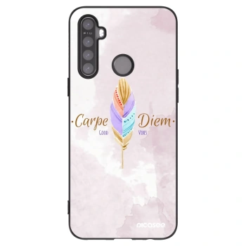 Picasee Μαύρη θήκη σιλικόνης για Realme 6i - Carpe Diem