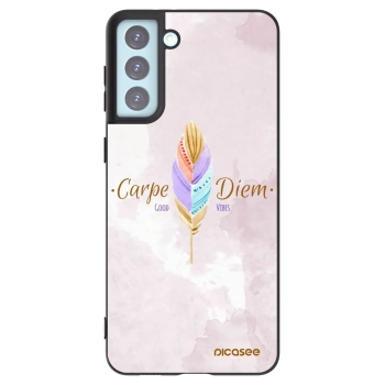Picasee Μαύρη θήκη σιλικόνης για Samsung Galaxy S21+ 5G G996F - Carpe Diem