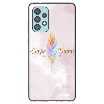 Picasee Μαύρη θήκη σιλικόνης για Samsung Galaxy A72 A725F - Carpe Diem