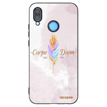 Picasee Μαύρη θήκη σιλικόνης για Huawei P20 Lite - Carpe Diem