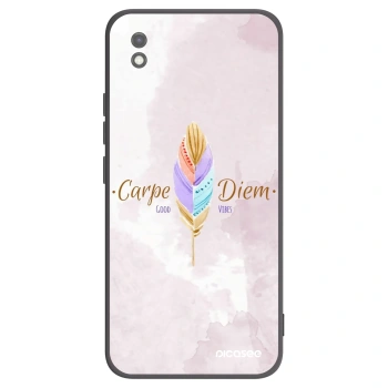Picasee Μαύρη θήκη σιλικόνης για Xiaomi Redmi 9AT - Carpe Diem