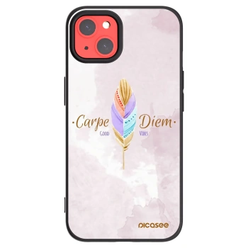 Picasee Μαύρη θήκη σιλικόνης για Apple iPhone 13 - Carpe Diem