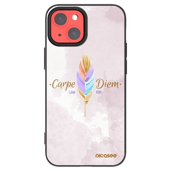 Picasee Μαύρη θήκη σιλικόνης για Apple iPhone 13 mini - Carpe Diem