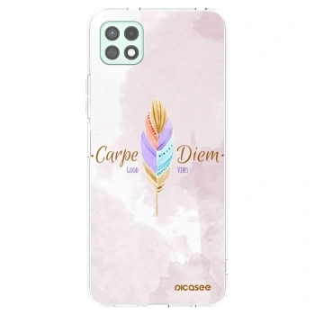 Picasee διαφανής θήκη σιλικόνης Samsung Galaxy A22 A226B 5G - Carpe Diem