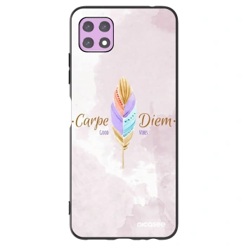 Picasee Μαύρη θήκη σιλικόνης για Samsung Galaxy A22 A226B 5G - Carpe Diem