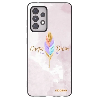 Picasee Μαύρη θήκη σιλικόνης για Samsung Galaxy A52s 5G A528B - Carpe Diem