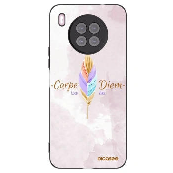 Picasee Μαύρη θήκη σιλικόνης για Huawei Nova 8i - Carpe Diem