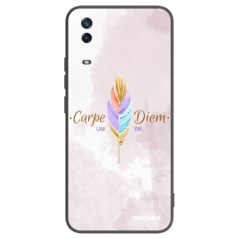 Picasee Μαύρη θήκη σιλικόνης για Vivo Y11s - Carpe Diem