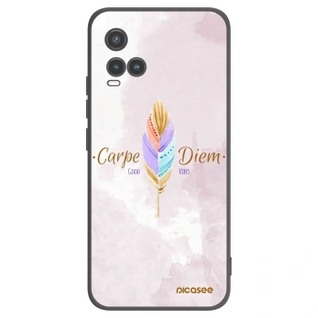 Picasee Μαύρη θήκη σιλικόνης για Vivo Y33s - Carpe Diem
