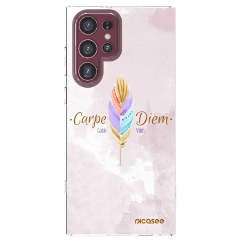 Picasee διαφανής θήκη σιλικόνης Samsung Galaxy S22 Ultra 5G - Carpe Diem