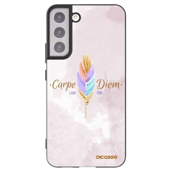 Picasee Μαύρη θήκη σιλικόνης για Samsung Galaxy S22+ 5G - Carpe Diem