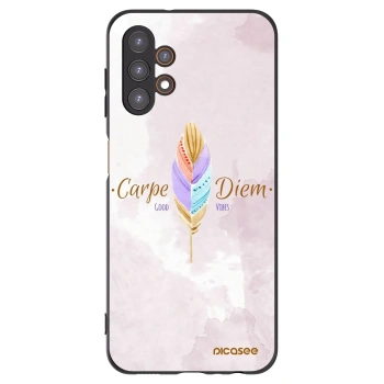 Picasee Μαύρη θήκη σιλικόνης για Samsung Galaxy A13 4G A135 - Carpe Diem