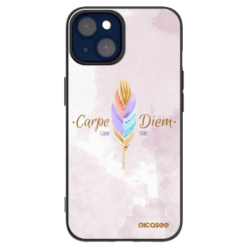 Picasee Μαύρη θήκη σιλικόνης για Apple iPhone 14 - Carpe Diem