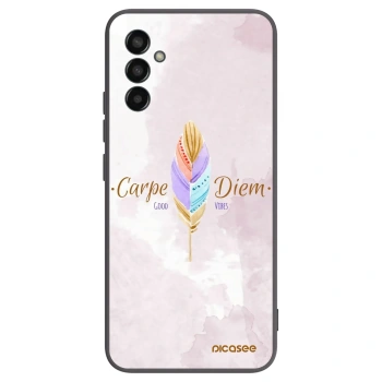Picasee Μαύρη θήκη σιλικόνης για Samsung Galaxy M13 M135F - Carpe Diem