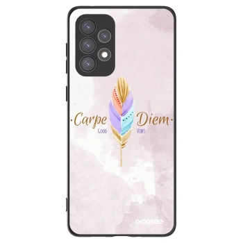 Picasee Μαύρη θήκη σιλικόνης για Samsung Galaxy A73 5G - Carpe Diem